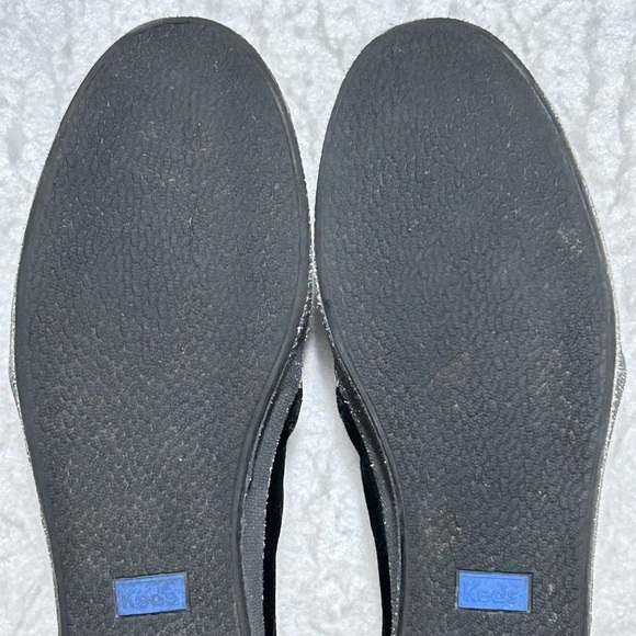 Keds Womens Black Velvet Crystal SlipOn Casual Fashion Sneakers Shoes SZ 7.5 - Picture 9 of 11